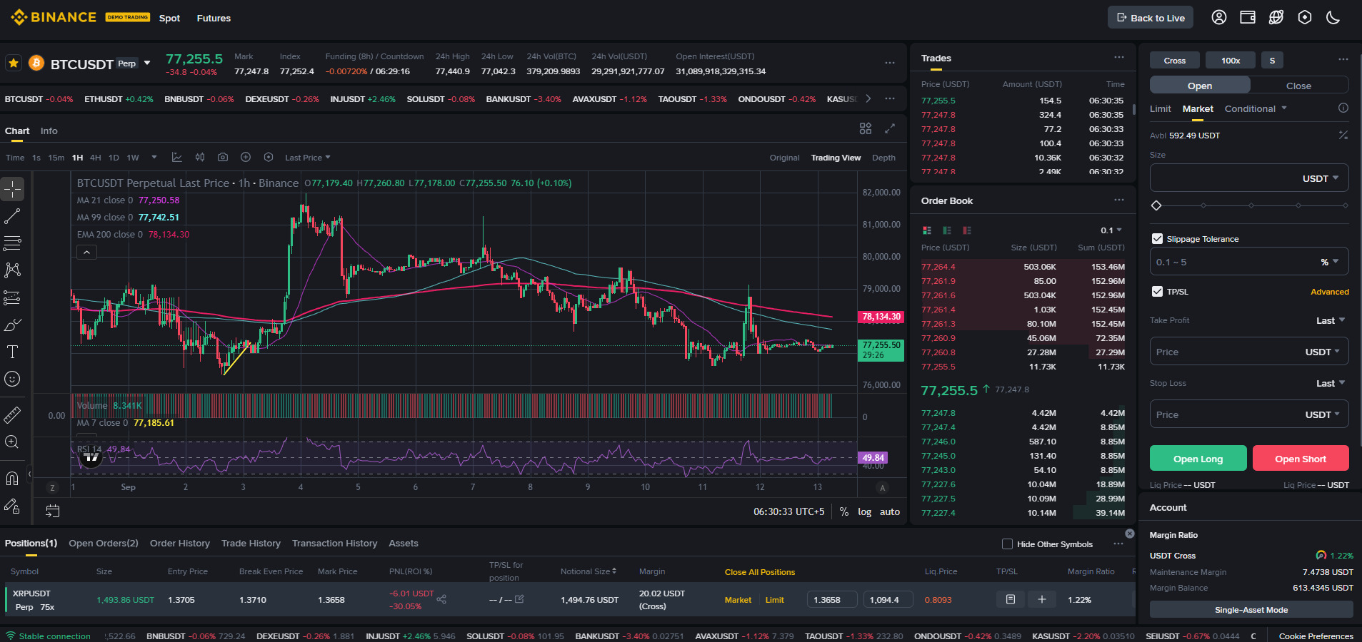 Binance Futures Demo Trading Practice