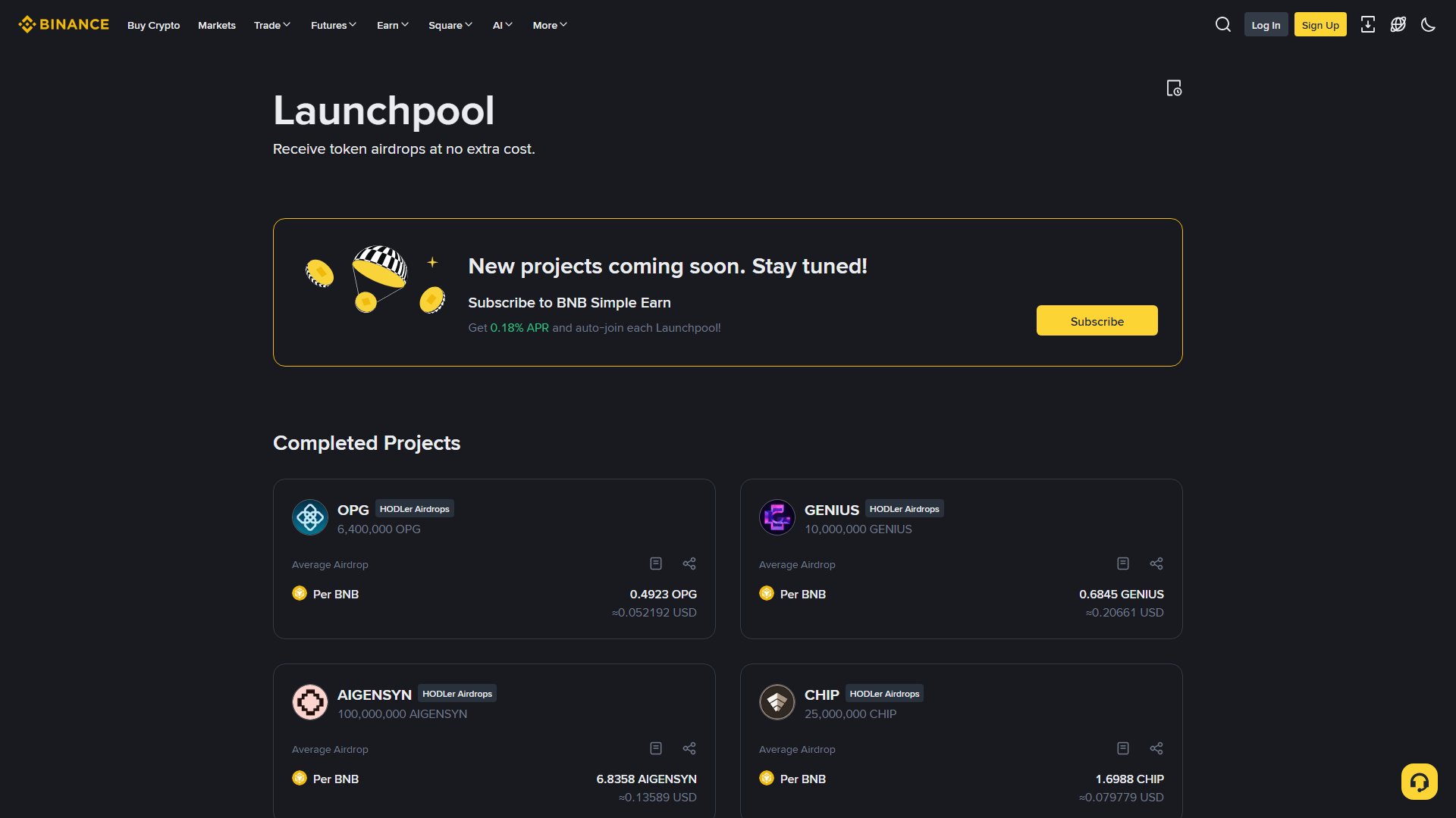 Binance Launchpad