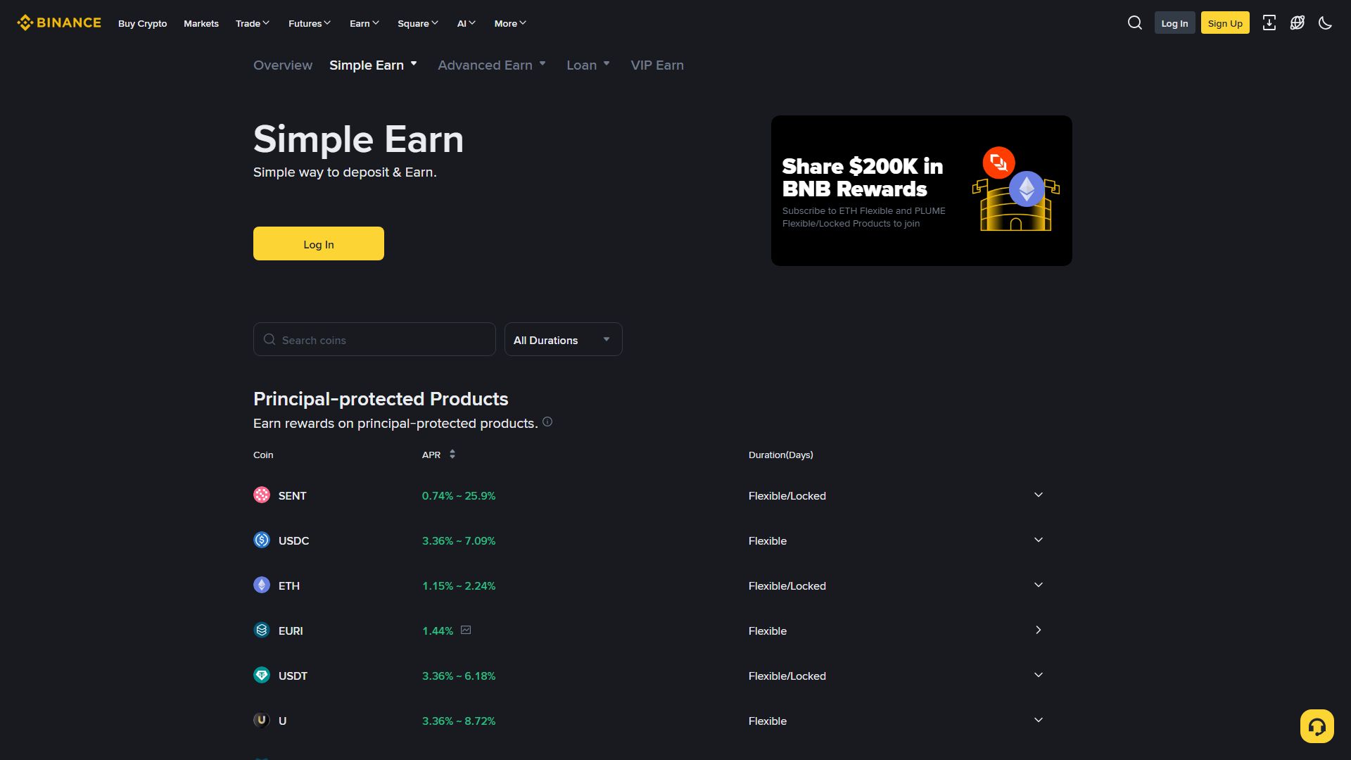 Binance Savings